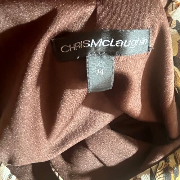 Chris McLaughlin Dress Womens 14 Brown Leopard Print Sleeveless Whimsigoth Fairy - Picture 5 of 10